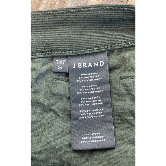 J Brand Suvi Photo Ready Mid-Rise Utility Pant (Green) Cut-off Size 24 - Picture 6 of 9